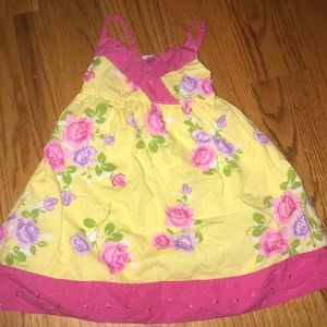 Adorable yellow, pink and purple sundress 2T